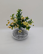 Aranjament floral galben handmade