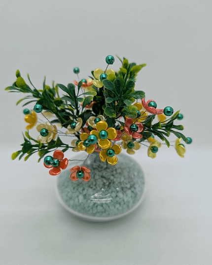Aranjament floral galben-portocaliu