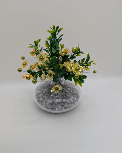 Aranjament floral galben handmade