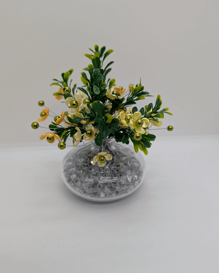 Aranjament floral galben handmade